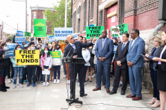 Mayo 12, 2022: Sen. Hughes and Rep. Fiedler  co-hosted a “No More Excuses” education funding rally outside the more than century-old Francis Scott Key Elementary School in South Philadelphia today to demand Harrisburg use a record $8 billion revenue surplus to address school funding disparities.