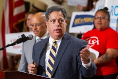 June 4, 2019: Senator Vincent Hughes participates in rally led by the Pennsylvania Budget and Policy Center, advocates for a “budget that puts people first”  to call for a minimum wage increase and other fiscal priorities that benefit working families.