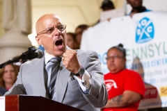 June 4, 2019: Senator Vincent Hughes participates in rally led by the Pennsylvania Budget and Policy Center, advocates for a “budget that puts people first”  to call for a minimum wage increase and other fiscal priorities that benefit working families.