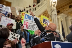 Marzo 27, 2019: Hundreds of Pennsylvania State System of Higher Education Students rallied with Senator Vincent Hughes, Representative Jordan Harris (D-Philadelphia), Representative James Roebuck (D-Philadelphia), and other officials to make collective call for free college through the Pennsylvania Promise initiative.