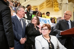 Marzo 27, 2019: Hundreds of Pennsylvania State System of Higher Education Students rallied with Senator Vincent Hughes, Representative Jordan Harris (D-Philadelphia), Representative James Roebuck (D-Philadelphia), and other officials to make collective call for free college through the Pennsylvania Promise initiative.