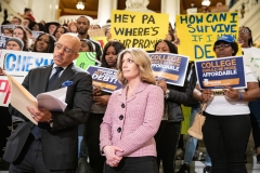 Marzo 27, 2019: Hundreds of Pennsylvania State System of Higher Education Students rallied with Senator Vincent Hughes, Representative Jordan Harris (D-Philadelphia), Representative James Roebuck (D-Philadelphia), and other officials to make collective call for free college through the Pennsylvania Promise initiative.