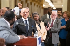 Marzo 27, 2019: Hundreds of Pennsylvania State System of Higher Education Students rallied with Senator Vincent Hughes, Representative Jordan Harris (D-Philadelphia), Representative James Roebuck (D-Philadelphia), and other officials to make collective call for free college through the Pennsylvania Promise initiative.