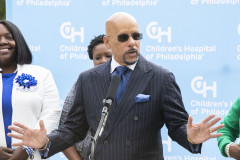 September 27, 2023: Sen. Hughes held a news conference outside Childrens’ Hospital of Philadelphia’s Karabots Pediatric Center in West Philadelphia to promote this Saturday’s feminine hygiene products collection event in West Philadelphia and to call attention to state legislation that would make such products available through Medicaid.