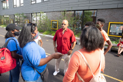 August 30, 2021: Sen. Hughes, along with parents, teachers, students and community supporters participated in a walk from the former Powel Elementary School in West Philadelphia to the new state-of-the-art facility a few blocks away.