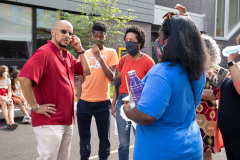 August 30, 2021: Sen. Hughes, along with parents, teachers, students and community supporters participated in a walk from the former Powel Elementary School in West Philadelphia to the new state-of-the-art facility a few blocks away.