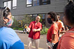 August 30, 2021: Sen. Hughes, along with parents, teachers, students and community supporters participated in a walk from the former Powel Elementary School in West Philadelphia to the new state-of-the-art facility a few blocks away.