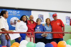 September 20, 2025: Senator Vincent Hughes, Councilmember Katherine Gilmore Richardson, Councilmember Jeffery Young, Jr., the American Federation of Teachers, and the Philadelphia Federation of Teachers celebrate literacy at the Reading Opens the World Family Literacy Fair!