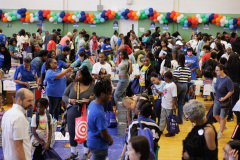 September 20, 2025: Senator Vincent Hughes, Councilmember Katherine Gilmore Richardson, Councilmember Jeffery Young, Jr., the American Federation of Teachers, and the Philadelphia Federation of Teachers celebrate literacy at the Reading Opens the World Family Literacy Fair!
