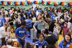 September 20, 2025: Senator Vincent Hughes, Councilmember Katherine Gilmore Richardson, Councilmember Jeffery Young, Jr., the American Federation of Teachers, and the Philadelphia Federation of Teachers celebrate literacy at the Reading Opens the World Family Literacy Fair!