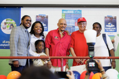 September 20, 2025: Senator Vincent Hughes, Councilmember Katherine Gilmore Richardson, Councilmember Jeffery Young, Jr., the American Federation of Teachers, and the Philadelphia Federation of Teachers celebrate literacy at the Reading Opens the World Family Literacy Fair!