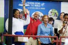 September 20, 2025: Senator Vincent Hughes, Councilmember Katherine Gilmore Richardson, Councilmember Jeffery Young, Jr., the American Federation of Teachers, and the Philadelphia Federation of Teachers celebrate literacy at the Reading Opens the World Family Literacy Fair!
