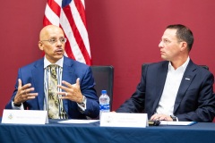 September 25, 2019: Sen. Vince Hughes joined Attorney General Josh Shapiro and a group of high school students for a discussion of Pennsylvania’s Safe2Say program at Cumberland Valley High School in Cumberland County.