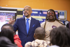 May 23, 2023: Sen. Hughes  visited several Philadelphia area schools along with other successful professionals to talk to students about career opportunities and the impact of education. The visit was part of Hughes’ ongoing “See Me, Imagine You Series” intended to give students targets and inspirational examples for success.