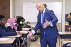 May 23, 2023: Sen. Hughes  visited several Philadelphia area schools along with other successful professionals to talk to students about career opportunities and the impact of education. The visit was part of Hughes’ ongoing “See Me, Imagine You Series” intended to give students targets and inspirational examples for success.