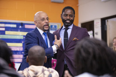 May 23, 2023: Sen. Hughes visited several Philadelphia area schools along with other successful professionals to talk to students about career opportunities and the impact of education. The visit was part of Hughes’ ongoing “See Me, Imagine You Series” intended to give students targets and inspirational examples for success.