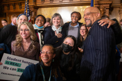 March 28, 2022: Sens. Hughes and Comitta joined PA First Lady Frances Wolf in the Governor’s Reception room where they hosted more than 100 college students to call for passage of the Hunger Free Campus initiative and the governor’s $1 million budget commitment to ensure food security for college students.