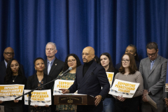 February 26, 2024:  Senator Hughes brought together a large coalition of fellow lawmakers, education leaders, and teacher advocates to address Pennsylvania’s teacher shortage crisis.