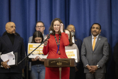 February 26, 2024:  Senator Hughes brought together a large coalition of fellow lawmakers, education leaders, and teacher advocates to address Pennsylvania’s teacher shortage crisis.