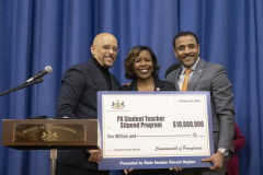 February 26, 2024:  Senator Hughes brought together a large coalition of fellow lawmakers, education leaders, and teacher advocates to address Pennsylvania’s teacher shortage crisis.