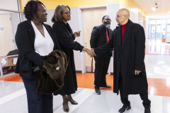 February 14, 2024: Sen. Hughes, along with state Rep. Roni Green and Council member Rue Landau, toured the new $43 million T.M. Peirce Elementary School in North Philadelphia. The innovative 77,000 square foot learning face opened for students just over a month ago.