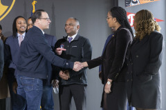 February 15, 2024: Sen. Hughes hosted Gov. Shapiro today for a tour of business success stories and economic development needs in West Philadelphia with stops at Hakim’s Book Store, Philadelphia’s oldest Black-owned book store and Two Locals Brewing Company, Pennsylvania’s only Black-owned brewery.   Local officials and economic development professionals joined the senator and governor for a news conference at the brewery to discuss the Shapiro administration’s plan to invest part of Pennsylvania’s $14 billion surplus in developing Main Streets and historic business corridors.