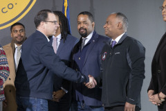 February 15, 2024: Sen. Hughes hosted Gov. Shapiro today for a tour of business success stories and economic development needs in West Philadelphia with stops at Hakim’s Book Store, Philadelphia’s oldest Black-owned book store and Two Locals Brewing Company, Pennsylvania’s only Black-owned brewery.   Local officials and economic development professionals joined the senator and governor for a news conference at the brewery to discuss the Shapiro administration’s plan to invest part of Pennsylvania’s $14 billion surplus in developing Main Streets and historic business corridors.
