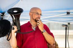August 30, 2021: Sen. Hughes participated in a rally today to protest conditions at Beeber Middle School where parents, teachers and school administrators have been scrambling on the eve of the school’s opening to improve conditions in the aging building.