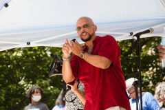 August 30, 2021: Sen. Hughes participated in a rally today to protest conditions at Beeber Middle School where parents, teachers and school administrators have been scrambling on the eve of the school’s opening to improve conditions in the aging building.