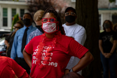 August 30, 2021: Sen. Hughes participated in a rally today to protest conditions at Beeber Middle School where parents, teachers and school administrators have been scrambling on the eve of the school’s opening to improve conditions in the aging building.