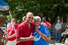 August 30, 2021: Sen. Hughes participated in a rally today to protest conditions at Beeber Middle School where parents, teachers and school administrators have been scrambling on the eve of the school’s opening to improve conditions in the aging building.