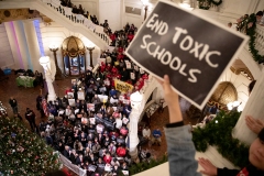 December 18, 2019: State Sen. Vincent Hughes was joined by a group of over 100 concerned citizens, including activists, lawmakers, healthcare workers, educators and outraged parents, to call for immediate action on the issue of toxic schools in Pennsylvania.