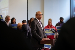 November 22, 2019: State Sen. Vincent Hughes was joined by a group of over 100 concerned citizens, including activists, lawmakers, healthcare workers, educators and outraged parents, to call for immediate action on the issue of toxic schools in Pennsylvania. This is a public health crisis. Sen. Hughes  addressed the harsh reality many children face daily and offer solutions to the problem on a state and local level.