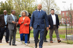 May 4, 2022: Sen. Hughes held a news conference in the Mantua neighborhood of Philadelphia to announce $12 million in state aid for Triangle Community Development Corporation’s  proposed low-income senior housing development at 38th and Parrish.