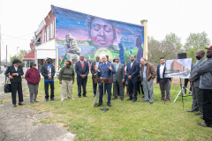 May 4, 2022: Sen. Hughes held a news conference in the Mantua neighborhood of Philadelphia to announce $12 million in state aid for Triangle Community Development Corporation’s  proposed low-income senior housing development at 38th and Parrish.