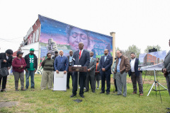 May 4, 2022: Sen. Hughes held a news conference in the Mantua neighborhood of Philadelphia to announce $12 million in state aid for Triangle Community Development Corporation’s  proposed low-income senior housing development at 38th and Parrish.