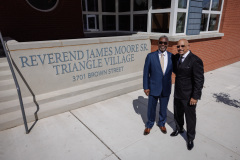 September 18, 2025: Senator Hughes and other Pennsylvania leaders and housing advocates celebrate the ribbon cutting for new affordable housing that will yield 40-units for seniors in the Mantua neighborhood of Philadelphia. 