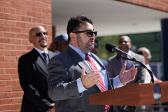 September 18, 2025: Senator Hughes and other Pennsylvania leaders and housing advocates celebrate the ribbon cutting for new affordable housing that will yield 40-units for seniors in the Mantua neighborhood of Philadelphia. 