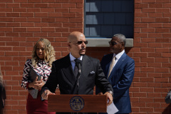 September 18, 2025: Senator Hughes and other Pennsylvania leaders and housing advocates celebrate the ribbon cutting for new affordable housing that will yield 40-units for seniors in the Mantua neighborhood of Philadelphia. 