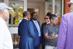 September 18, 2025: Senator Hughes and other Pennsylvania leaders and housing advocates celebrate the ribbon cutting for new affordable housing that will yield 40-units for seniors in the Mantua neighborhood of Philadelphia. 