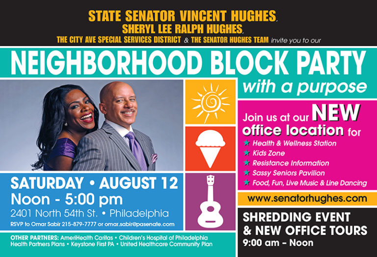 El Senador Hughes invita a la comunidad a la próxima "Fiesta vecinal con un propósito".