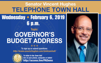 El senador Hughes organiza un debate telefónico sobre el presupuesto del gobernador Wolf