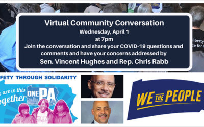 Sen. Hughes, Rep. Rabb to join We The People PA for COVID-19 virtual community conversation