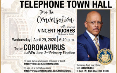 Join Sen. Hughes for a telephone town hall on the coronavirus and its impact on the June 2 primary