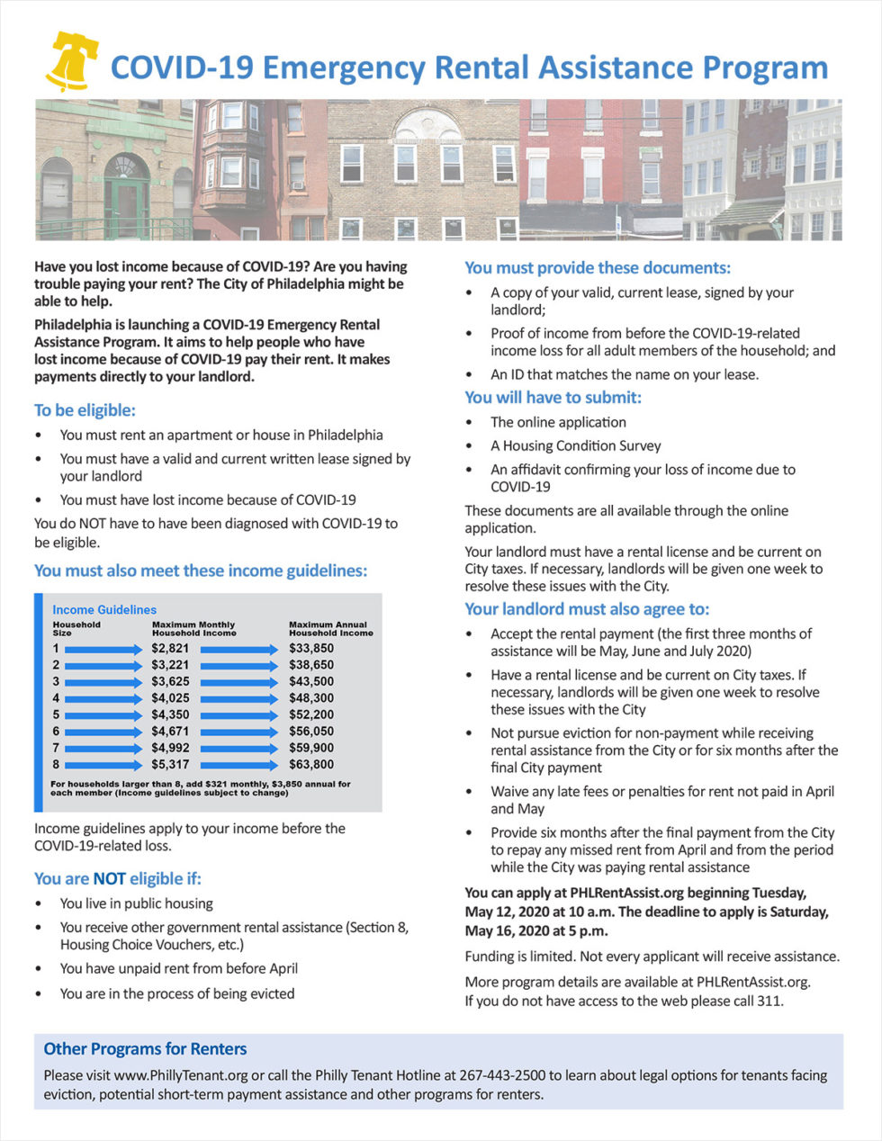 City of Philadelphia launches COVID19 Emergency Rental Assistance Program