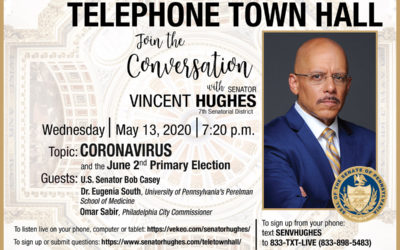 REMINDER: Join Sen. Hughes for a telephone town hall on COVID-19 and staying safe during the Junio 2 primary