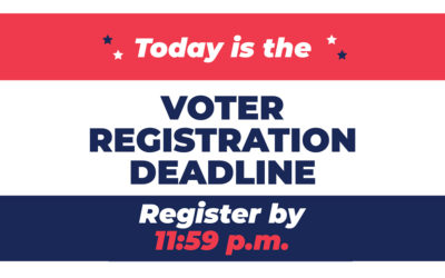 Reminder: Today is the last day to register to vote before the June 2 primary