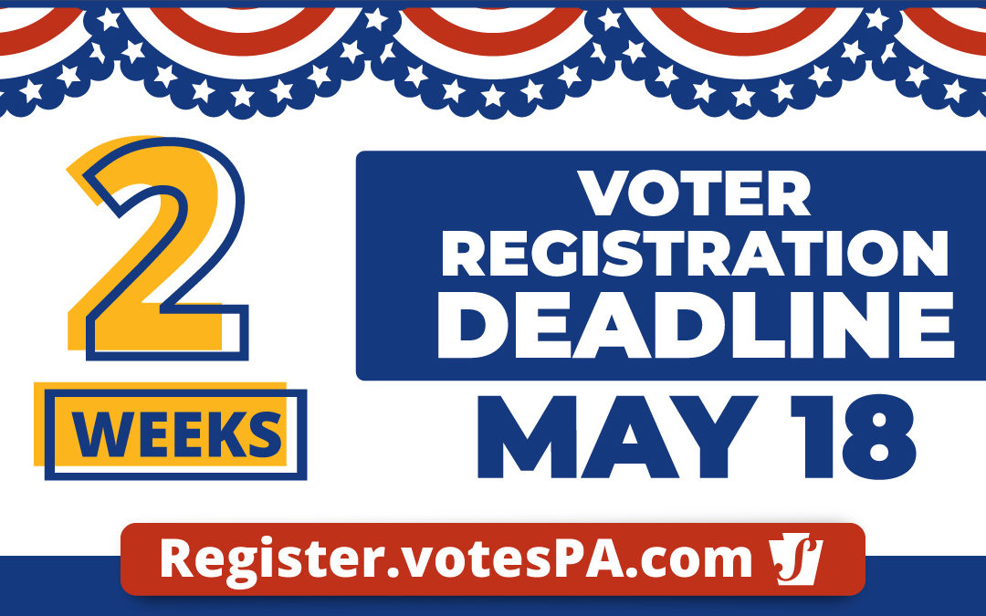 2 weeks left to register to vote!