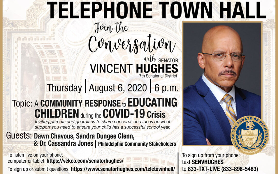 Únase a la senadora Hughes en una conversación comunitaria sobre la educación de los niños de Filadelfia durante la crisis del COVID-19