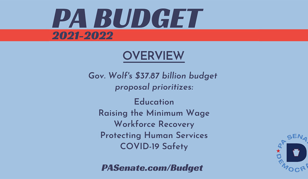 Follow along live with 2021-22 Pa. Senate Budget Hearings live